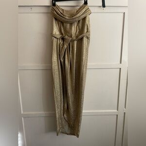 Elegant Gold Metallic Gown